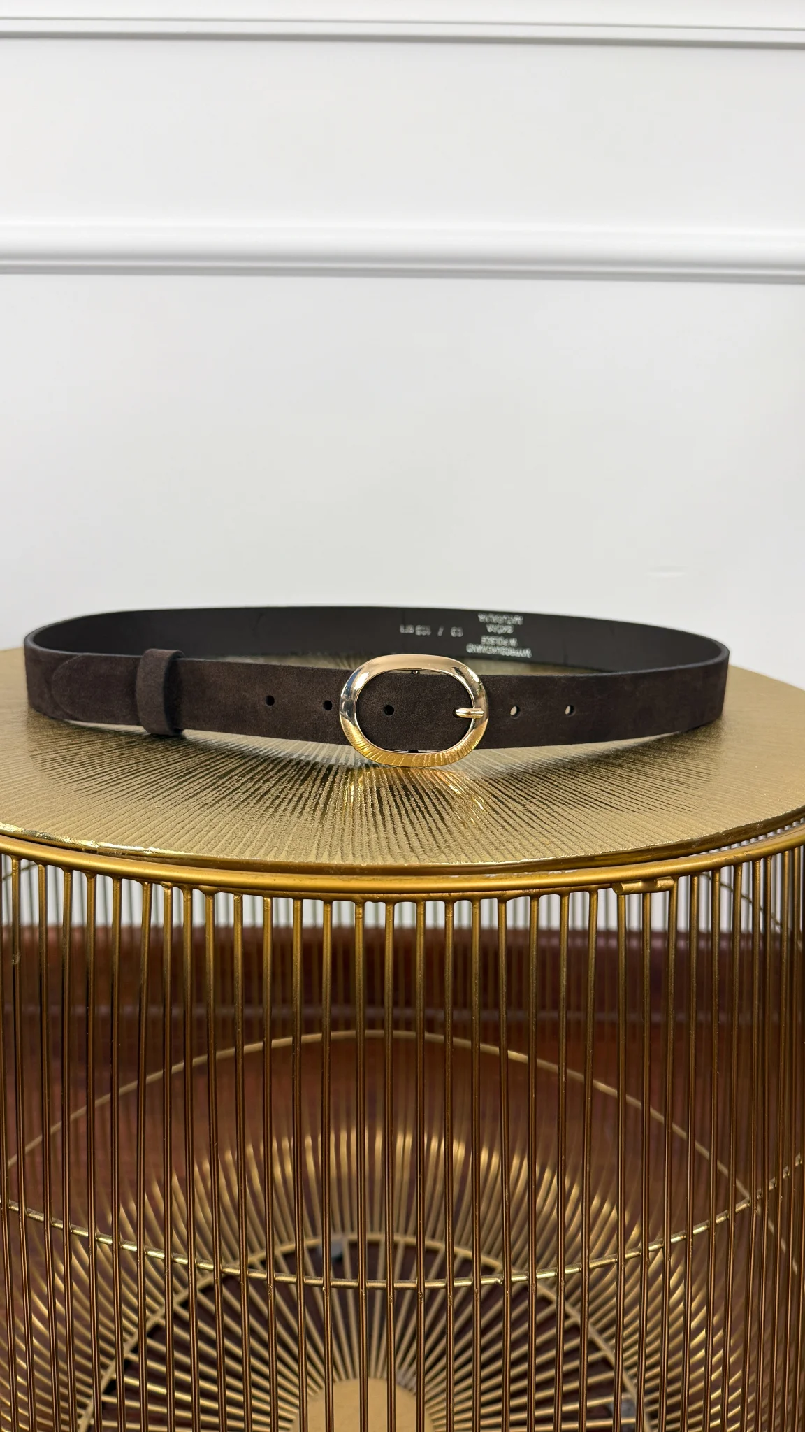 Zamszowy pasek Evio czekoladowy