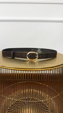 Zamszowy pasek Evio czekoladowy