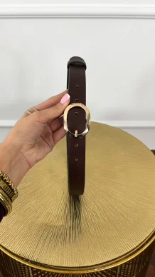 Skórzany pasek Zeni brązowy