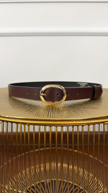 Skórzany pasek Zeni brązowy