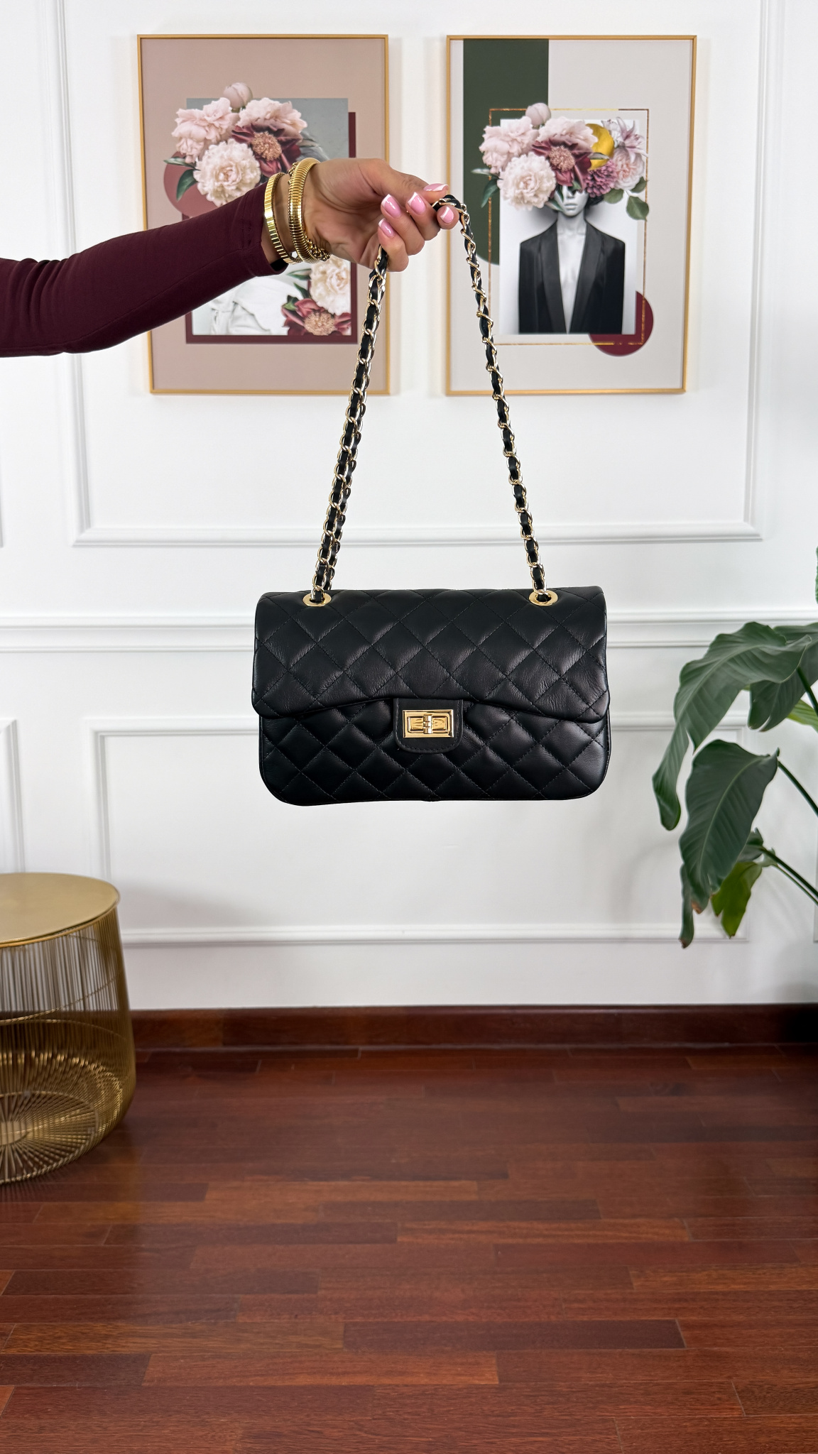 Skórzana torebka Nilo czarna