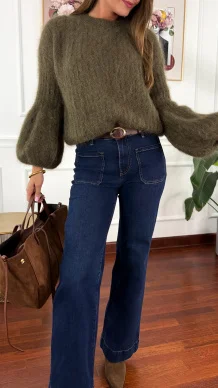 Moherowy sweter Maja zielony