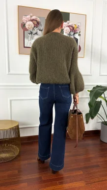 Moherowy sweter Maja zielony