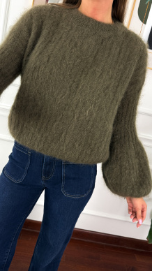 Moherowy sweter Maja zielony