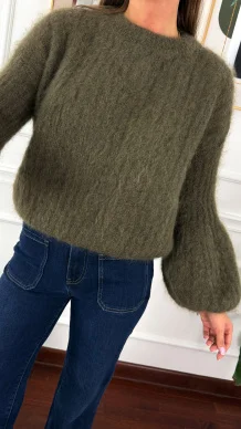 Moherowy sweter Maja zielony