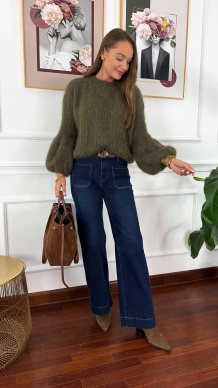 Moherowy sweter Maja zielony