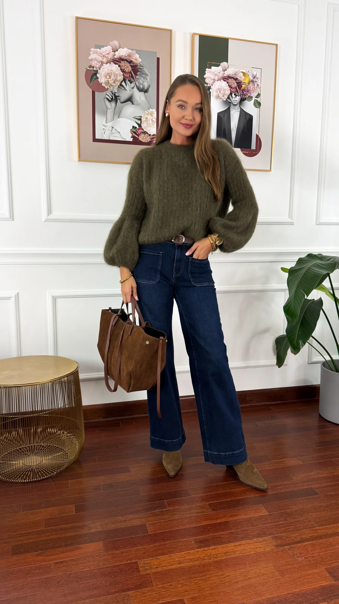 Moherowy sweter Maja zielony