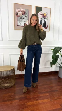 Moherowy sweter Maja zielony