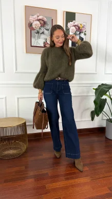 Moherowy sweter Maja zielony