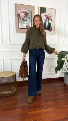 Moherowy sweter Maja zielony