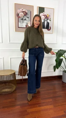 Moherowy sweter Maja zielony