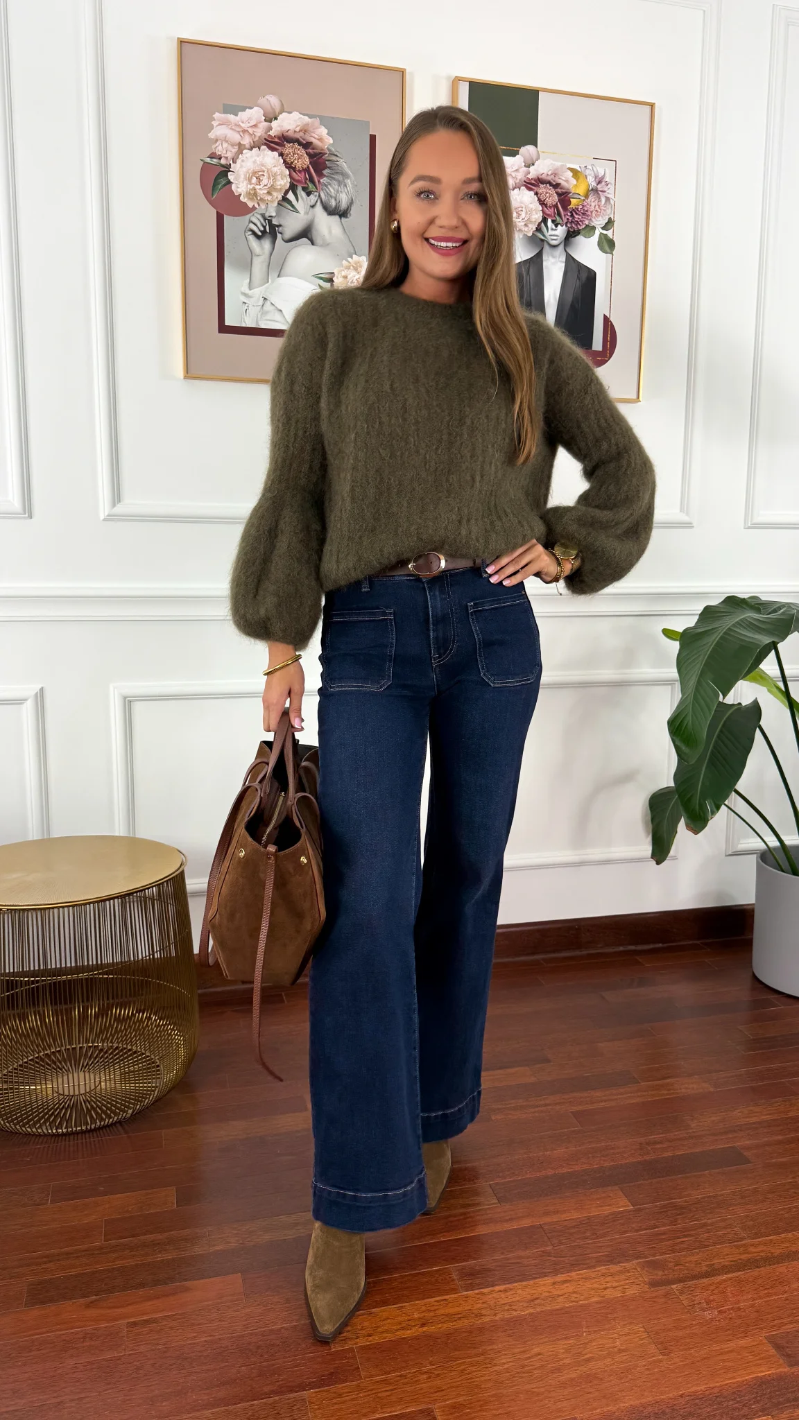 Moherowy sweter Maja zielony