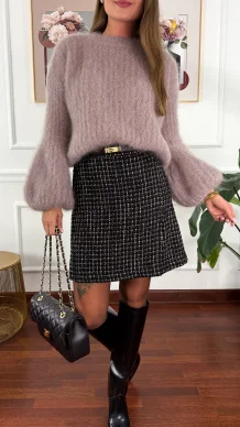 Moherowy sweter Maja taupe