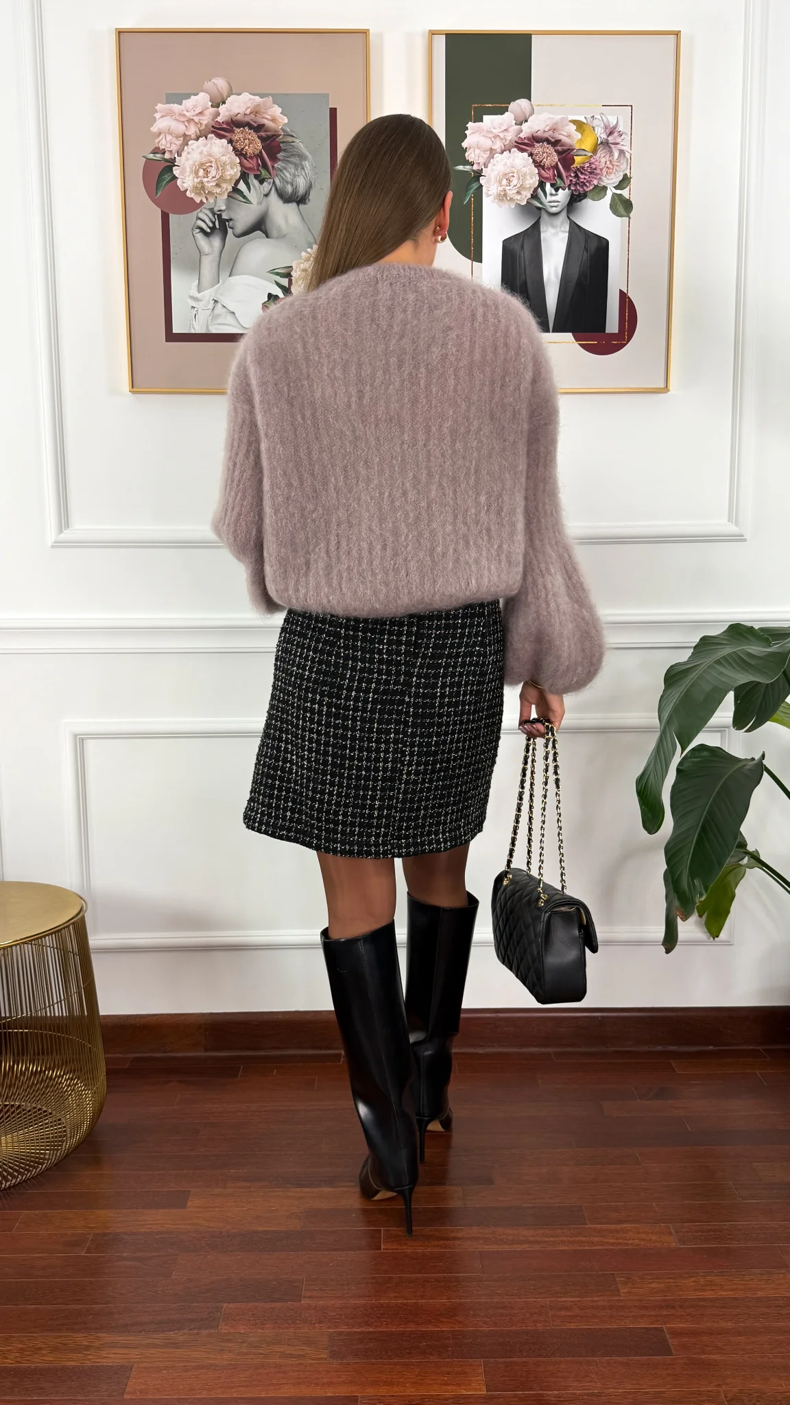 Moherowy sweter Maja taupe