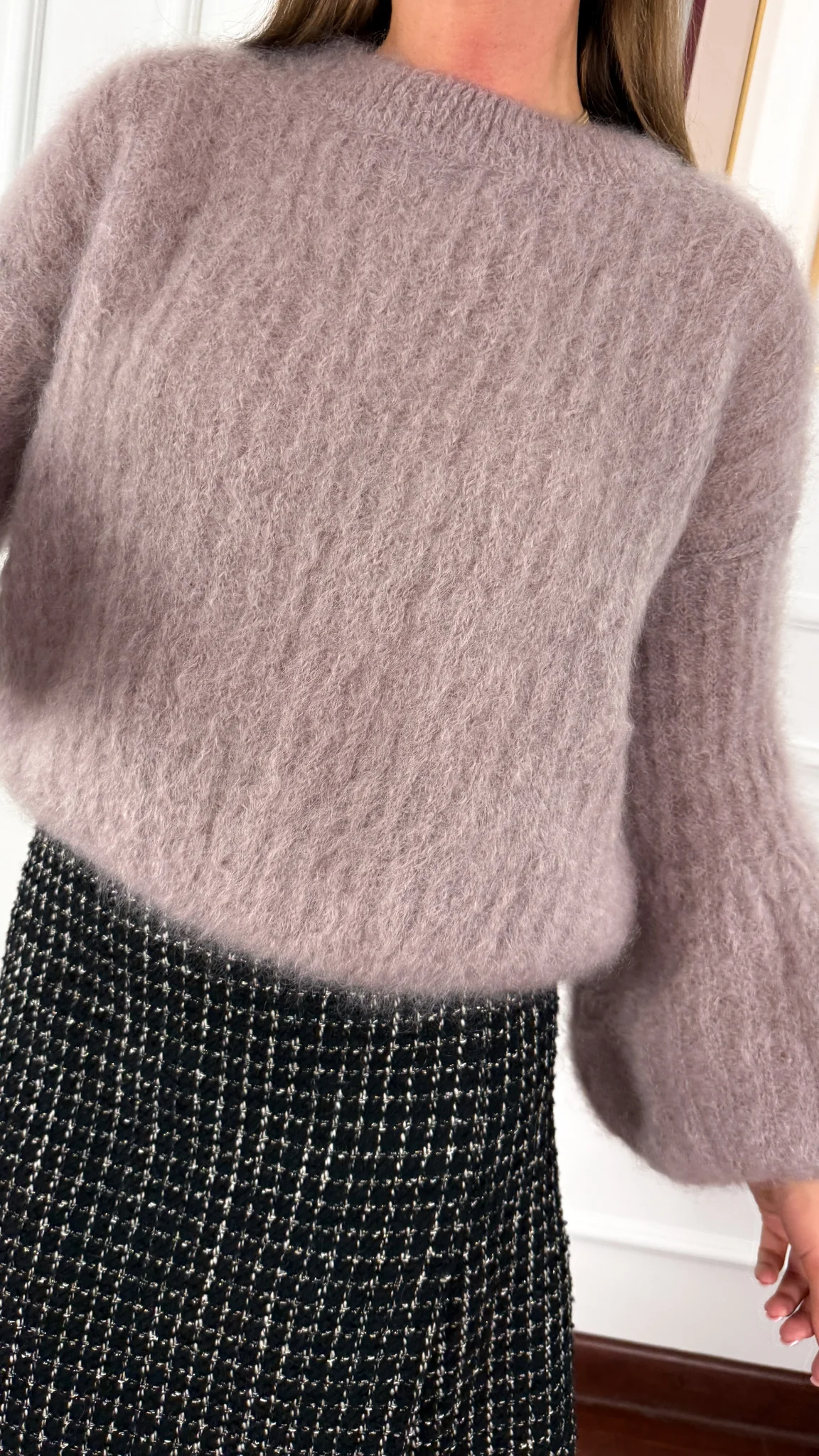 Moherowy sweter Maja taupe