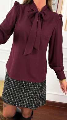 Wiskozowa koszula Grazia burgundowa