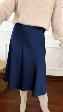 Wiskozowa spódnica Petra niebieska