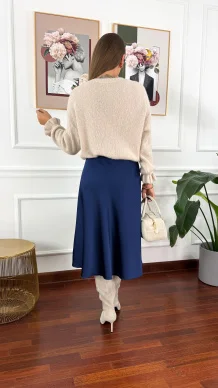 Sweter z wełną Lumio beżowy