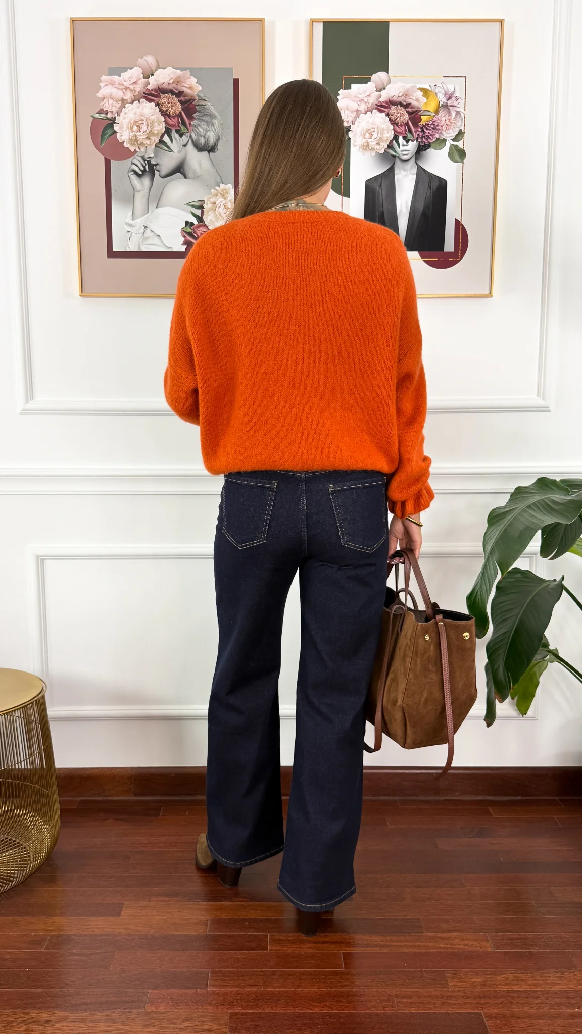 Sweter z wełną Lumio ceglasty