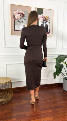 Sukienka Belezza czekoladowa