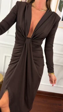 Sukienka Belezza czekoladowa