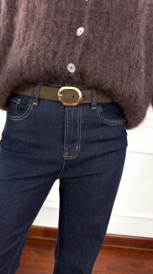 Zamszowy pasek Evio czekoladowy