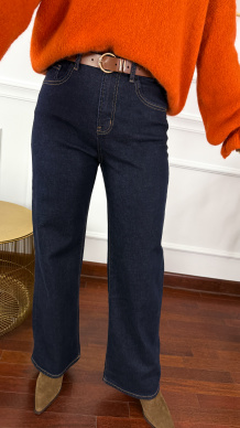 Spodnie wide-leg Tecla ciemny denim