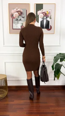 Sukienka Bellina czekoladowa