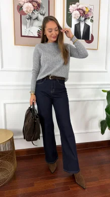 Wełniany sweter Luvia szary