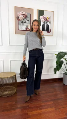 Wełniany sweter Luvia szary