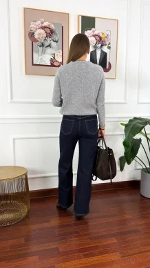 Wełniany sweter Luvia szary