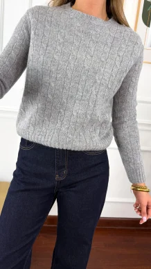 Wełniany sweter Luvia szary