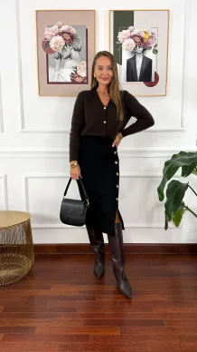 Wiskozowa spódnica Ursula czarna