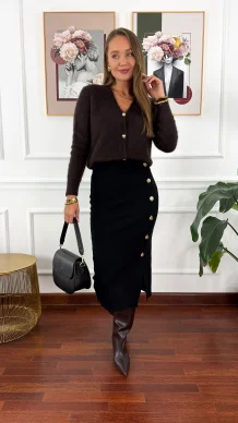 Wiskozowa spódnica Ursula czarna