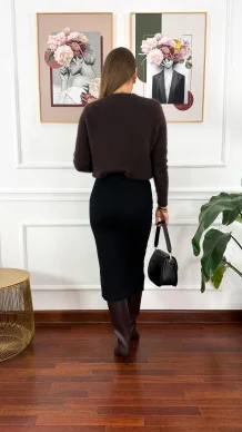 Wiskozowa spódnica Ursula czarna