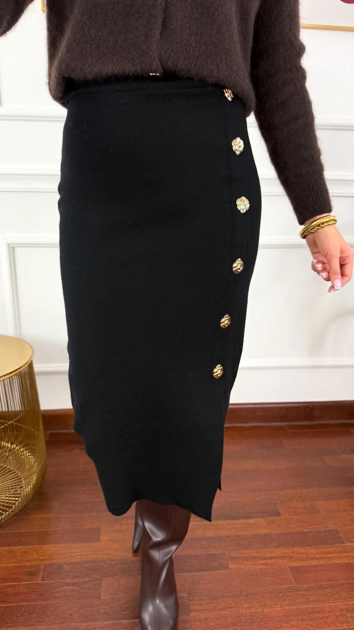 Wiskozowa spódnica Ursula czarna