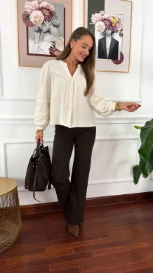 Bawełniana koszula Martina ecru