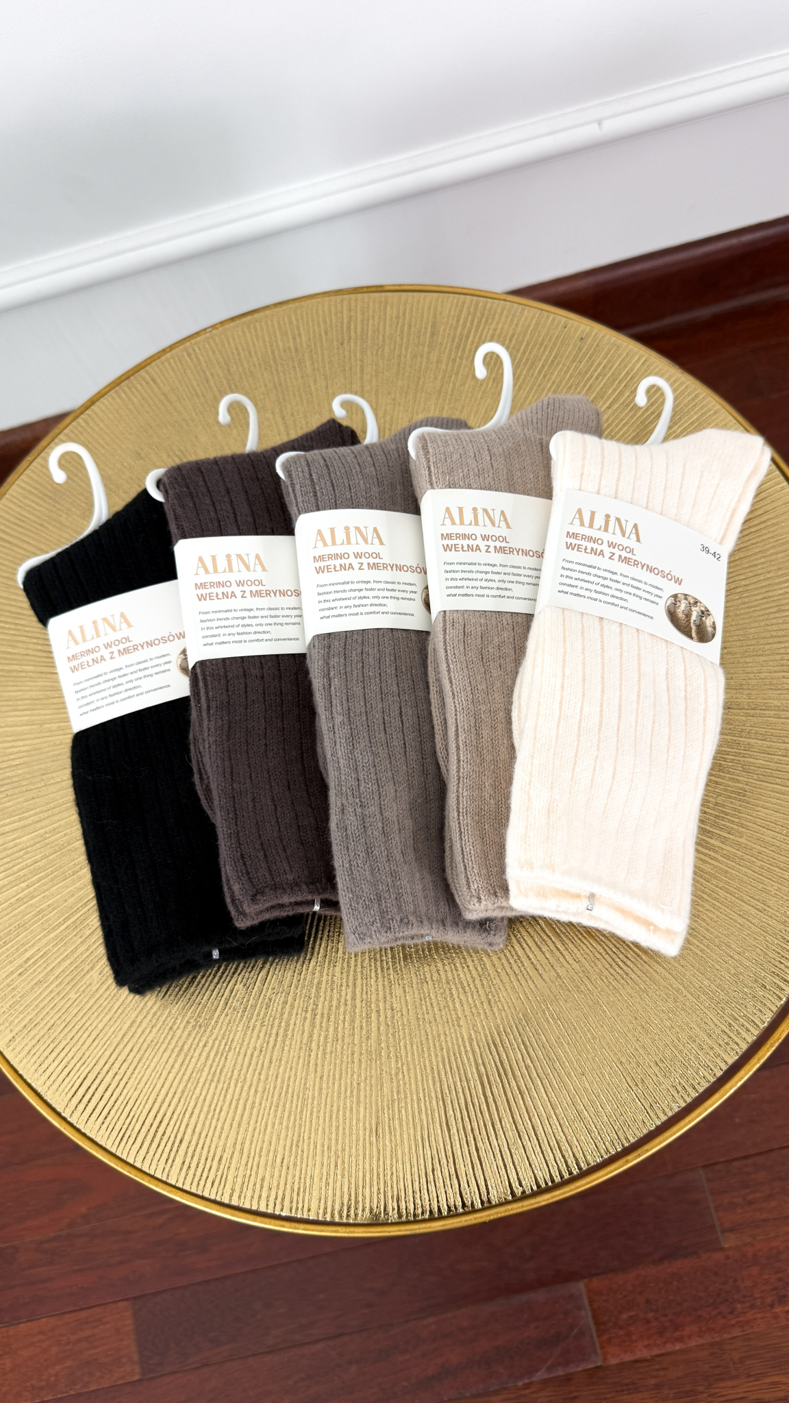 Skarpetki z wełny merino 5-pak