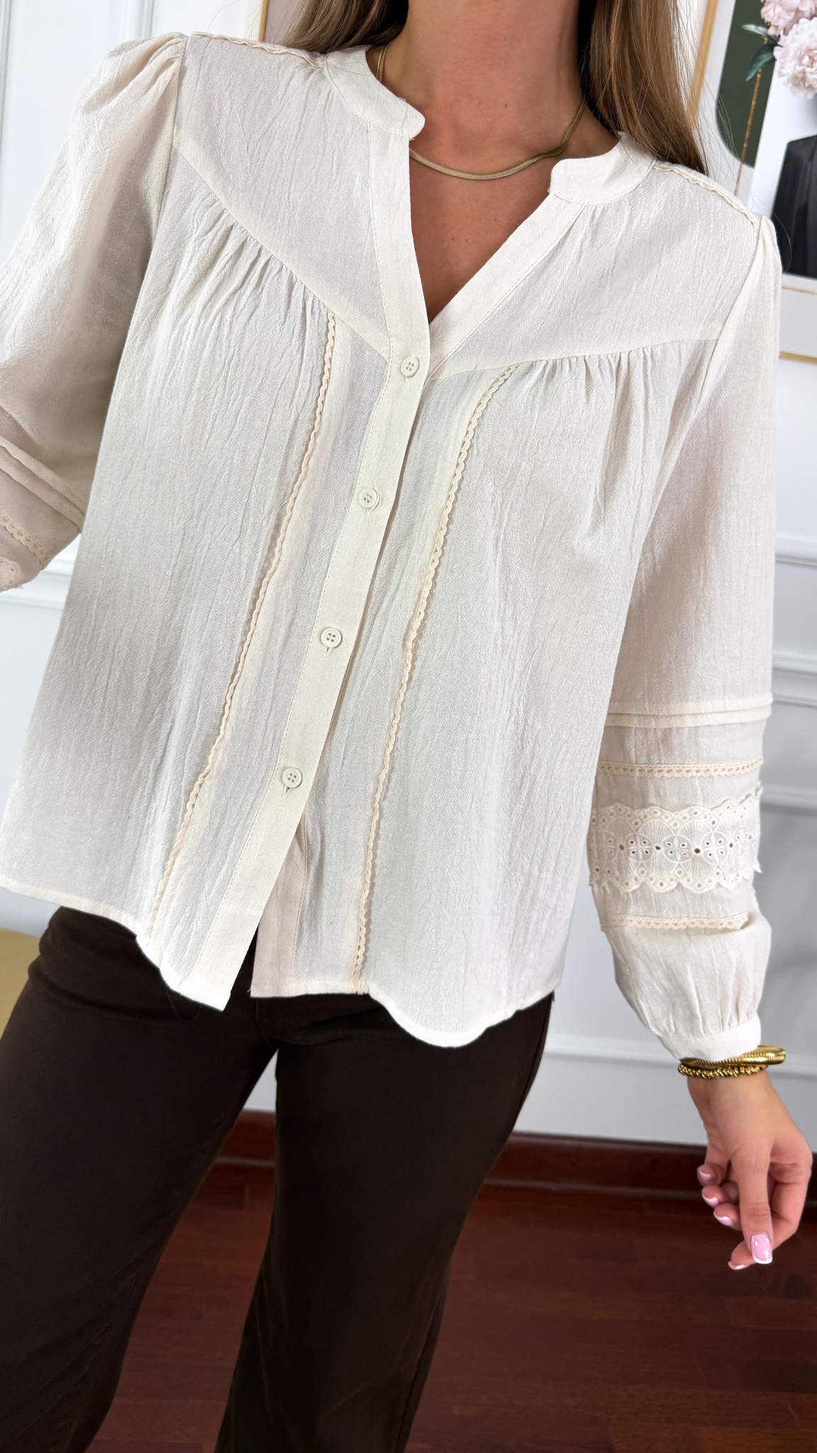 Bawełniana koszula Martina ecru