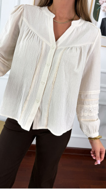 Bawełniana koszula Martina ecru