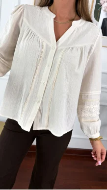 Bawełniana koszula Martina ecru