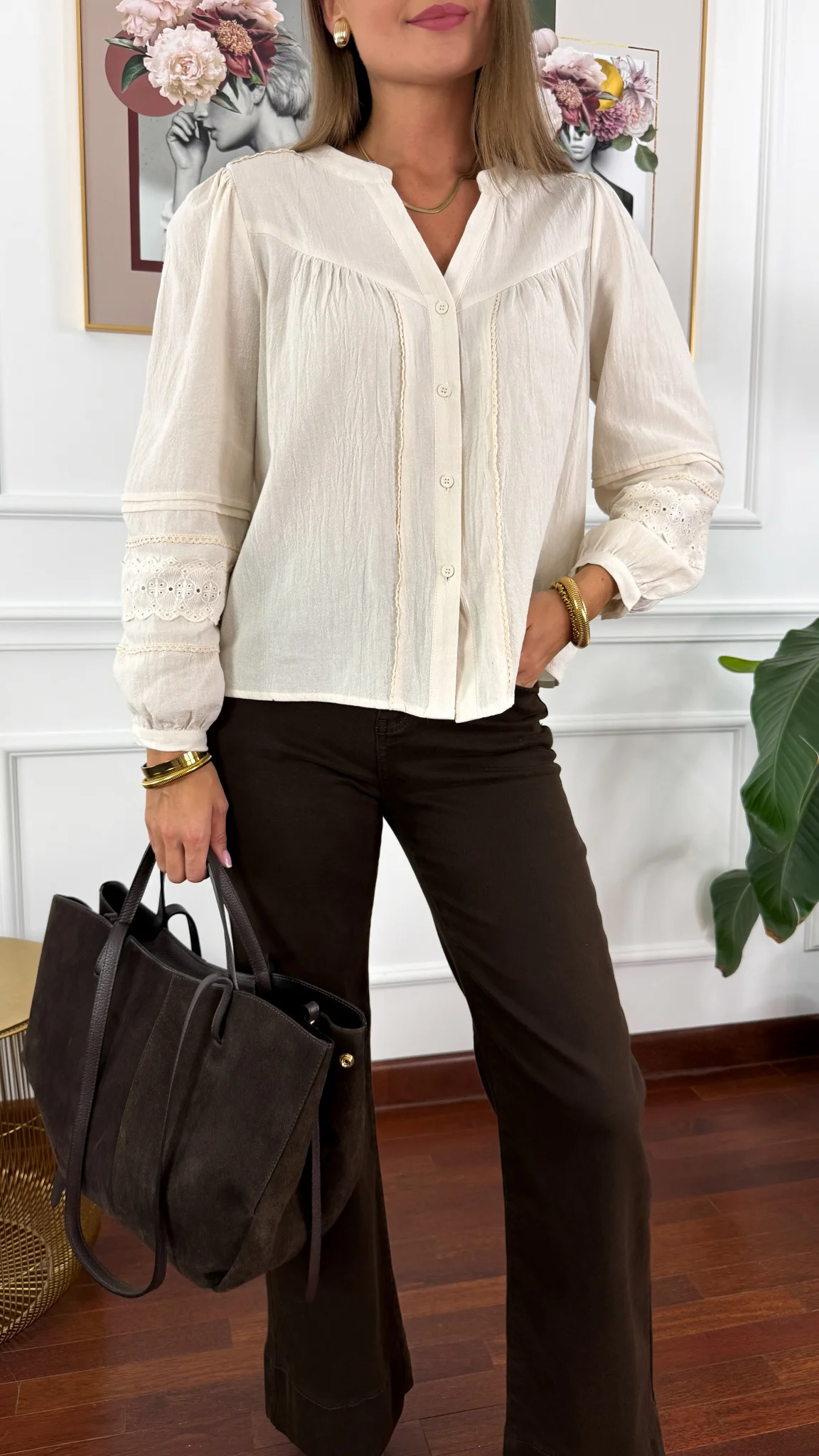 Bawełniana koszula Martina ecru