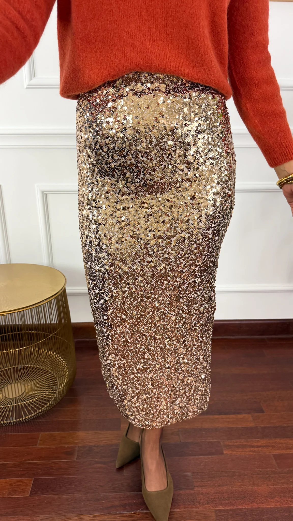 Cekinowa spódnica Valeria złota