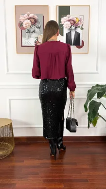 Cekinowa spódnica Valeria czarna