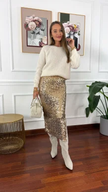 Alpakowy sweter Marcella śmietankowy