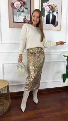 Alpakowy sweter Marcella śmietankowy