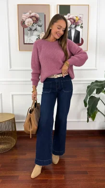 Alpakowy sweter Marcella różowy