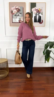 Alpakowy sweter Marcella różowy