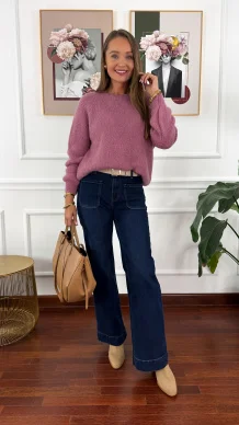 Alpakowy sweter Marcella różowy