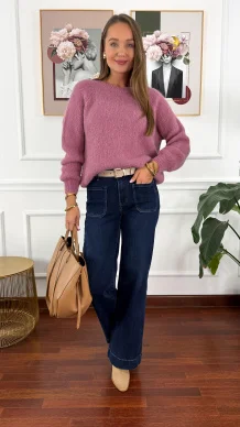 Alpakowy sweter Marcella różowy